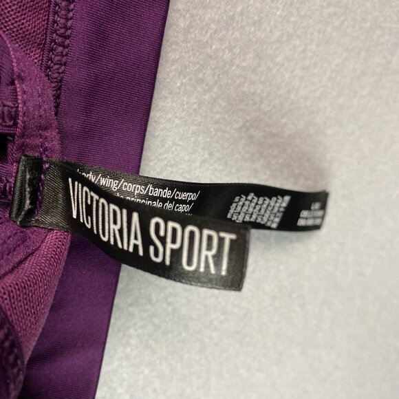 Victoria’s Secret Sport Lilac Racerback Back Sports Bra Sz L No Padding Gym Yoga - Picture 6 of 9
